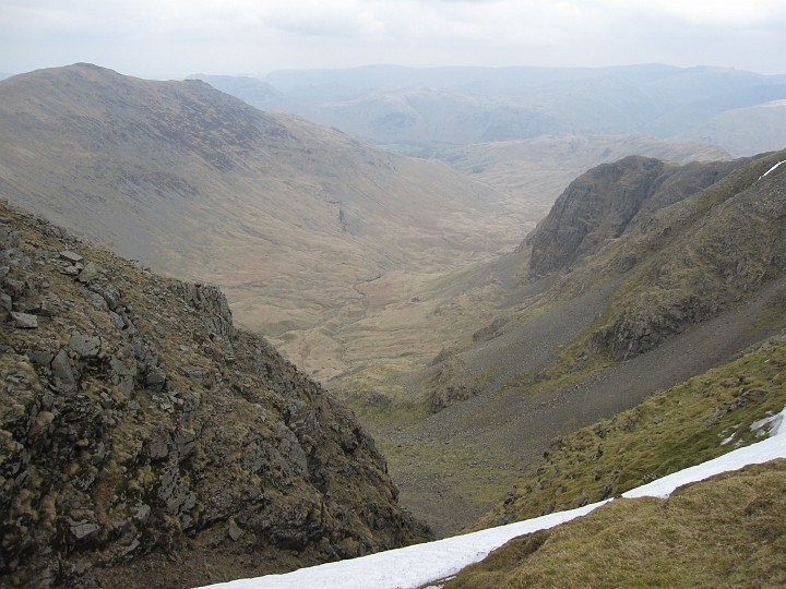 IMG_3205.JPG - Looking NE from the top of Fairfield down Cawk Cove.  Snow in the foreground.